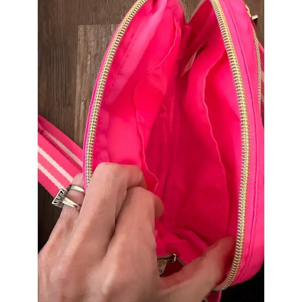 Lilly Pulitzer Jeanie Belt Bag in Mystique Pink with gold hardware GUC